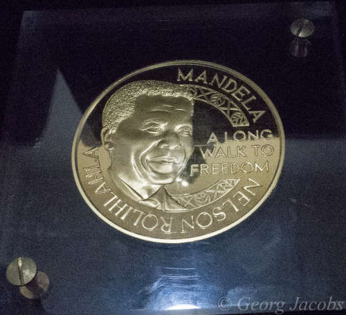 12 Ounce Solid Gold Mandela Robben Island Medallion Start @ R1 !!!