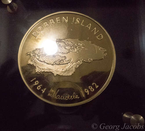 12 Ounce Solid Gold Mandela Robben Island Medallion Start @ R1 !!!