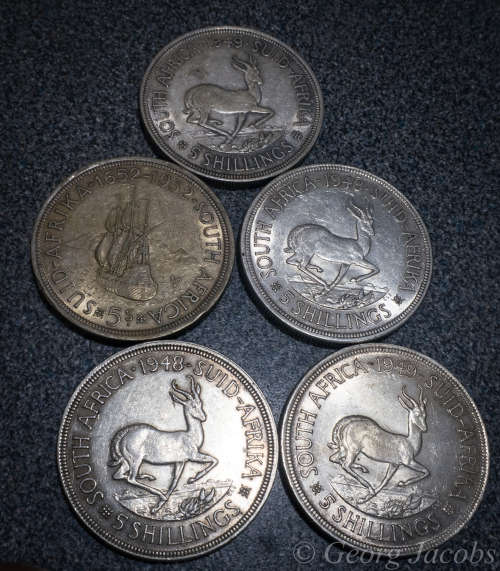 Five Union Crowns- Bid per coin- start @ R1 !!!