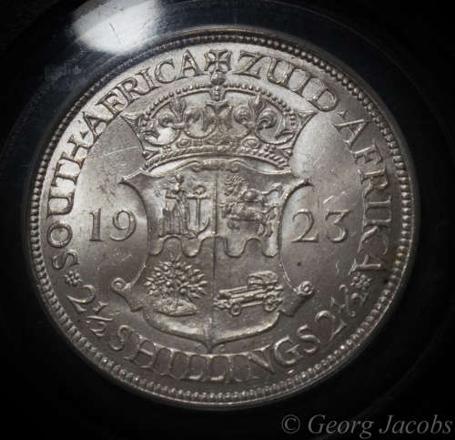 1923 Two and a Half Shillings- Brilliant Uncirculated - MS63- Start @ R1 !!!
