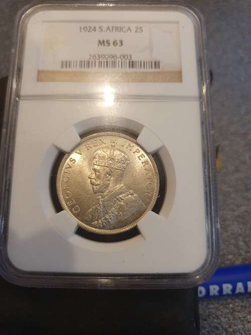 1924 Two Shillings- Brilliant Uncirculated - MS63- Start @ R1 !!!