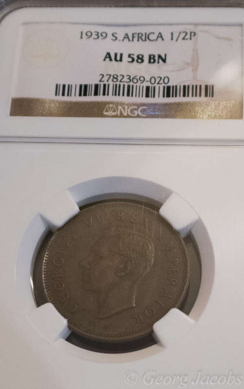 1939 Half-Penny- Sharp coin - NGC AU58BN - Start @ R1 !!