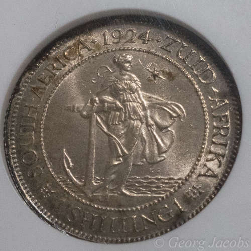 1924 Shilling Brilliant Unc NGC MS63- Start @ R1 !!!!