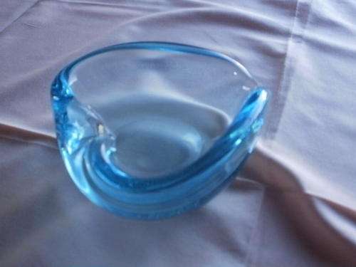 BLUE MURANO GLASS ASHTRAY