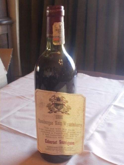 ROOIBERGSE KOOP WYNMAKERY, CABERNET SAUVIGNON, 1986