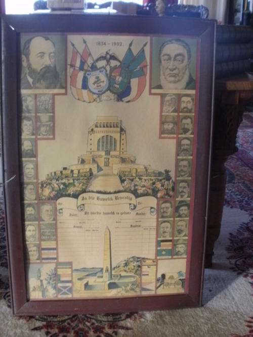 **SPECIAL**** 1834-1902 "in die huwelik bevestig, uit die huwelik gebore" STUNNING PIECE OF AFRICANA