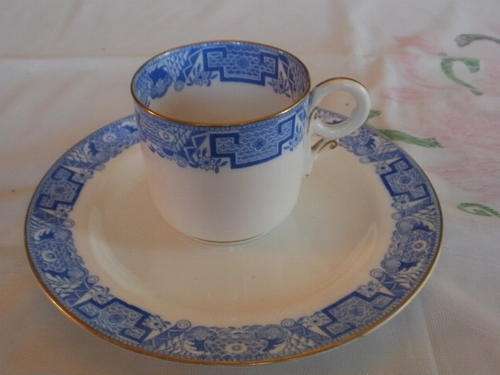 LATE VICTORIAN ROYAL WORCESTER SIDE PLATE & CUP