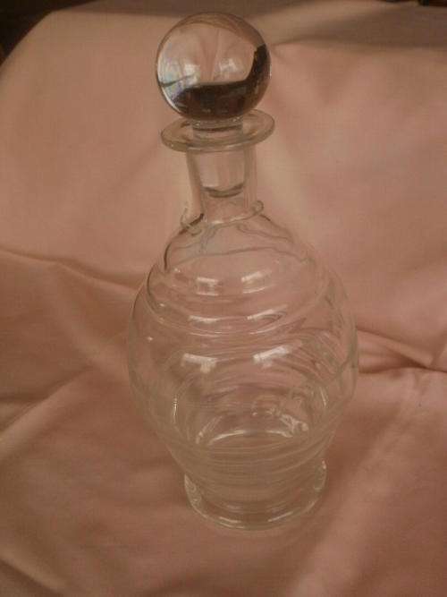 VINTAGE GLASS  DECANTER(a)