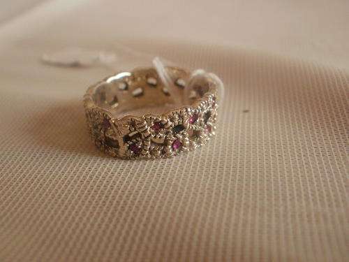 SILVER RING WITH RUBIES