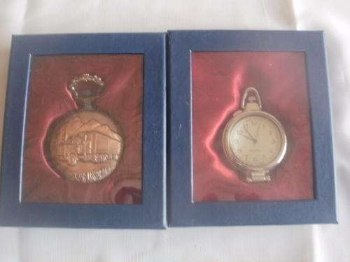 TWO QUARTZ POCKET WATCHES