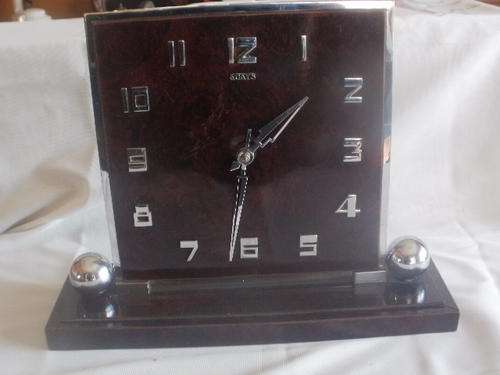 ART DECO TORTOISESHELL CLOCK