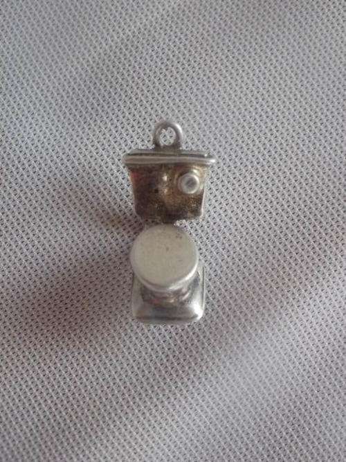 SILVER TOILET CHARM