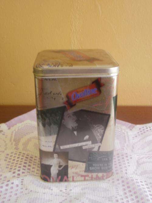 SILVER OVALTINE TIN