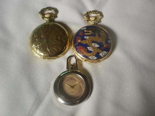 THREE QUARTZ POCKET WATCH (LOT 13) ***FREE  SHIPPING*****