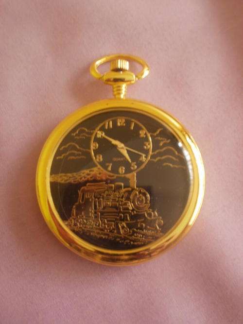 QUARTZ POCKET WATCH (G) - TRAIN