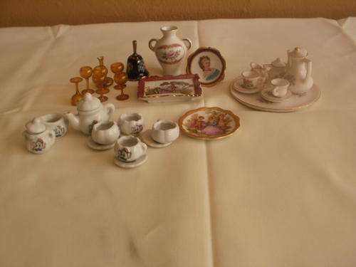 MINIATURE ITEMS, LIMOGES, CHUBA CHINA, PORART PORCELANAS ETC..