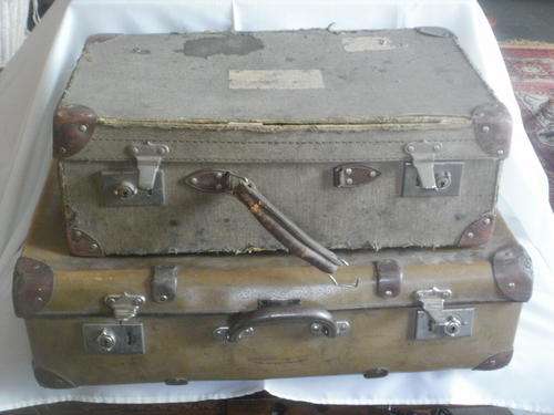 TWO VINTAGE SUITCASES