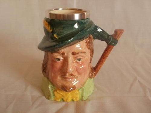 LANCASTER SANDLAND HANDPAINTED HANLEY, ROBIN HOOD CHARACTER JUG
