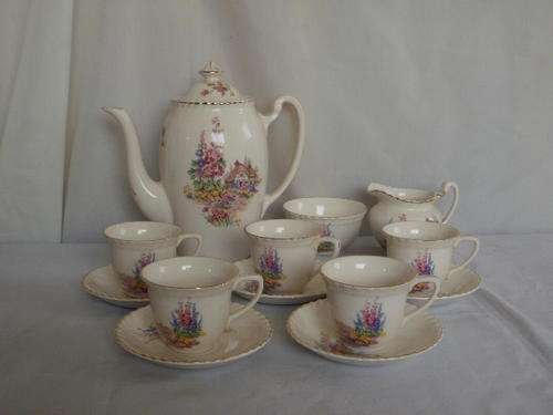 13 PIECE DEMITASSE SET- JOHNSON BROS, BYE