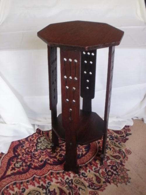 LOVELY TEAK ARTS AND CRAFT WINE TABLE