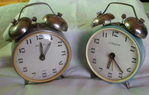 TWO VINTAGE ALARM CLOCK'S