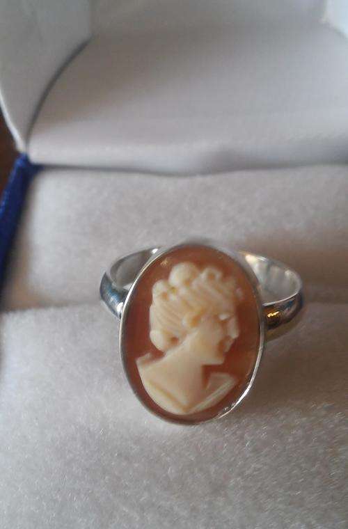 925 SILVER CAMEO RING