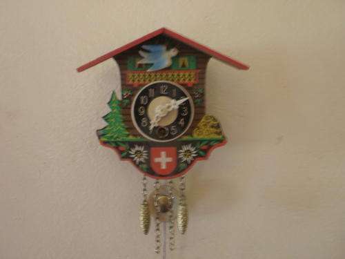 MINIATURE SWISS NOVELTY CLOCK