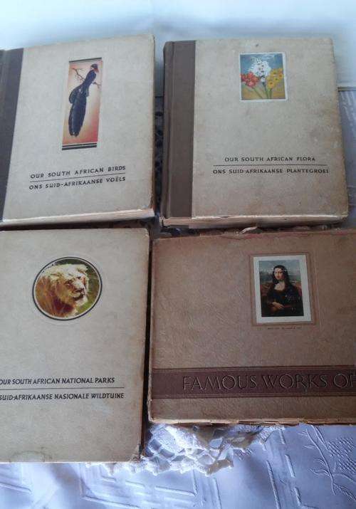 OUR SOUTH AFRICAN/ ONS SUID AFRIKAANSE - FOUR BOOKS COLLECTING CIGARETTE CARDS