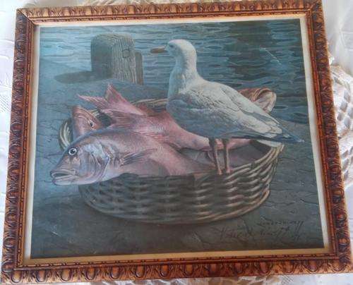 "NOT FOR THE BIRDS" BY TRETCHIKOFF PRINT - DOUBLE SIGNATURE