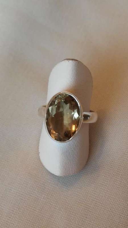 925 SILVER RING WITH CITRINE
