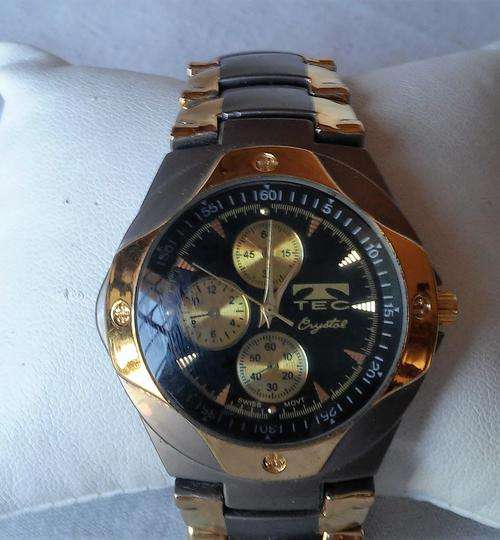 MENS TEC CRYSTAL QUARTZ WATCH