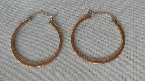 925 SILVER, GILDED WITH 9K GOLD EARRINGS