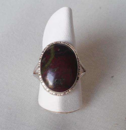 SILVER & BLOODSTONE RING