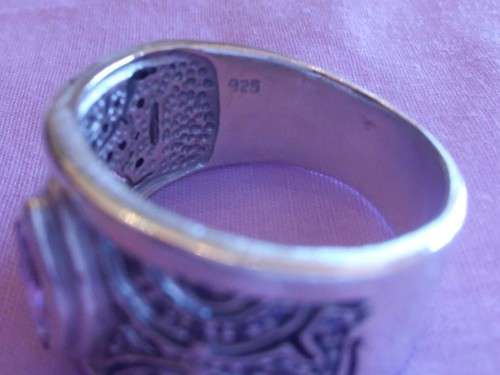 SILVER RING WITH PINK STONE (A)