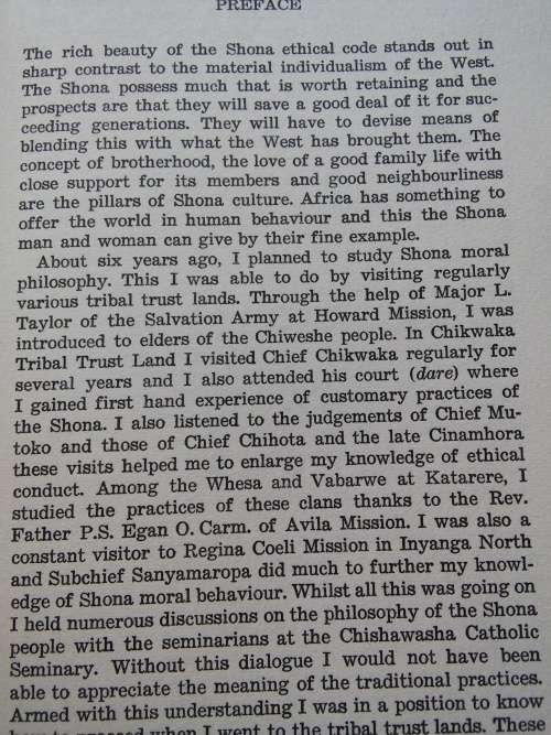 THE GENUINE SHONA , SURVIVAL VALUES OF AN AFRICAN CULTURE