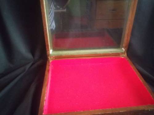 SMALL DISPLAY CABINET MADE FROM A CUTLERY BOX