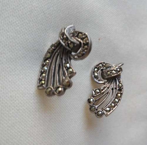 SILVER MARCASITE EARRINGS