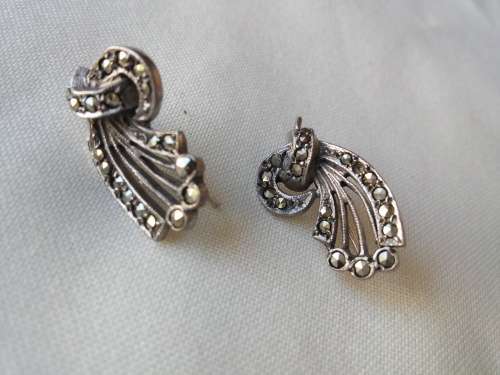 SILVER MARCASITE EARRINGS