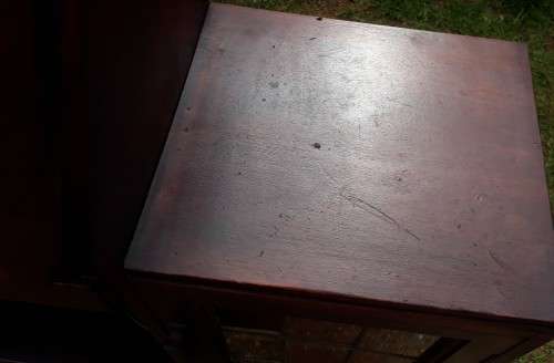 "STEBARN" WRITING BUREAU WITH LEAD GLASS DOOR'S