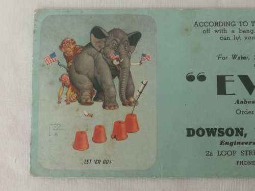 "Everite" Asbestos Cement Pressure Pipes, Advertising card bord phamphlets