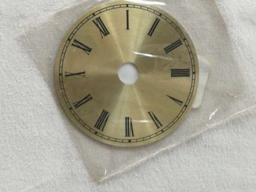 Clock: Small Quartz gold metal dial - 100mm(a)