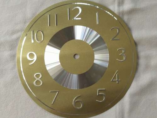 Clock: Gold and silver Dial (227mm)