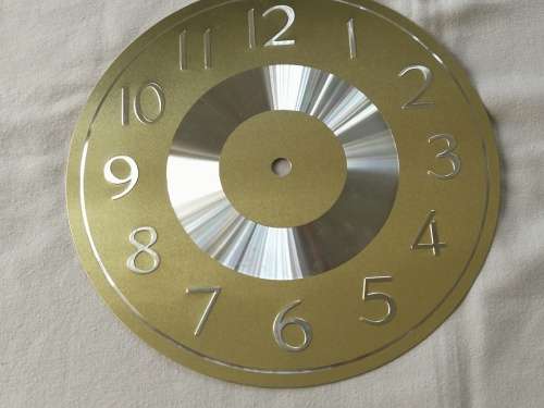 Clock: Gold and silver Dial (227mm)