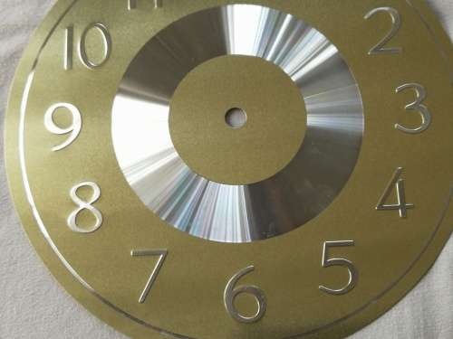 Clock: Gold and silver Dial (227mm)