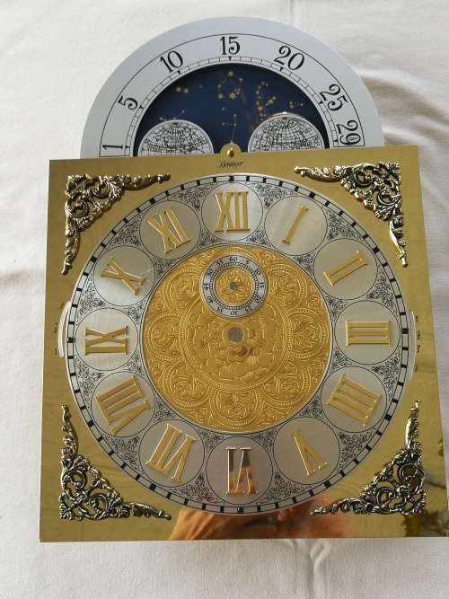 Grand Father Clock: Moon Face Dial, Made in Germany (a)