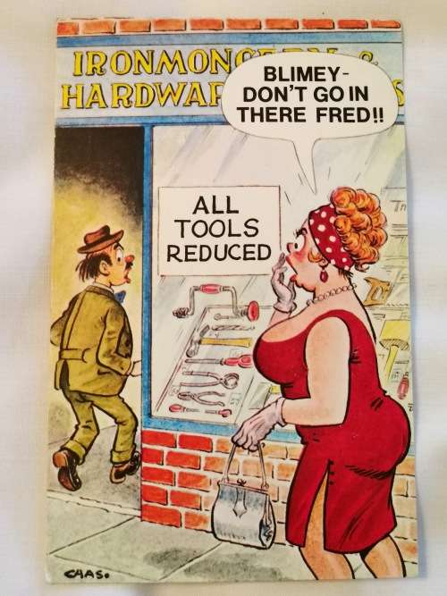 Blimey - Don`t go....Postcard