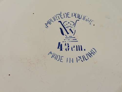 Enamel Wash Basin and Jug, Made in Poland