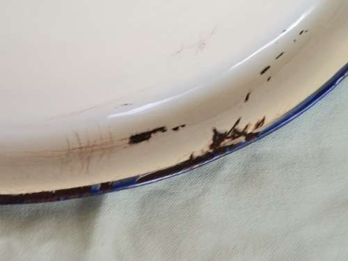Enamel Wash Basin and Jug, Made in Poland