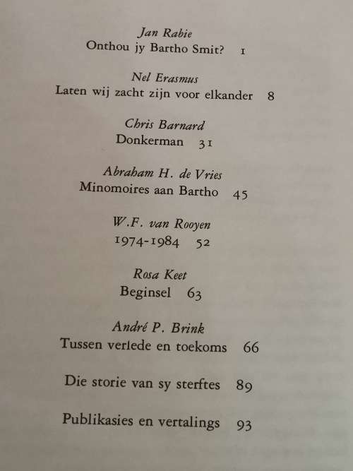 Bartho by geleentheid van sy sestigste verjaardag - Chris Barnard