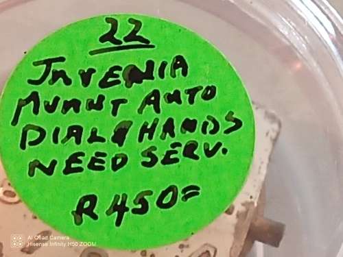 Juvenia  Automatic movement, Dial and Hands. Needs a service